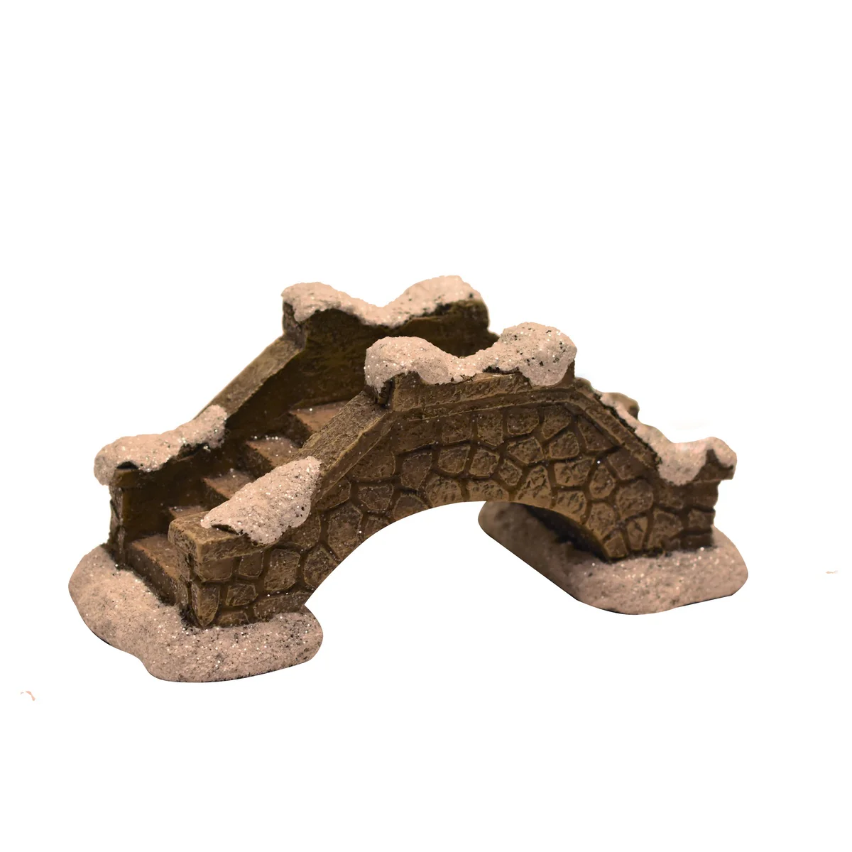 Mini Snow Covered Arch Bridge Outdoor Fairy Garden Dollhouse Landscape Decor