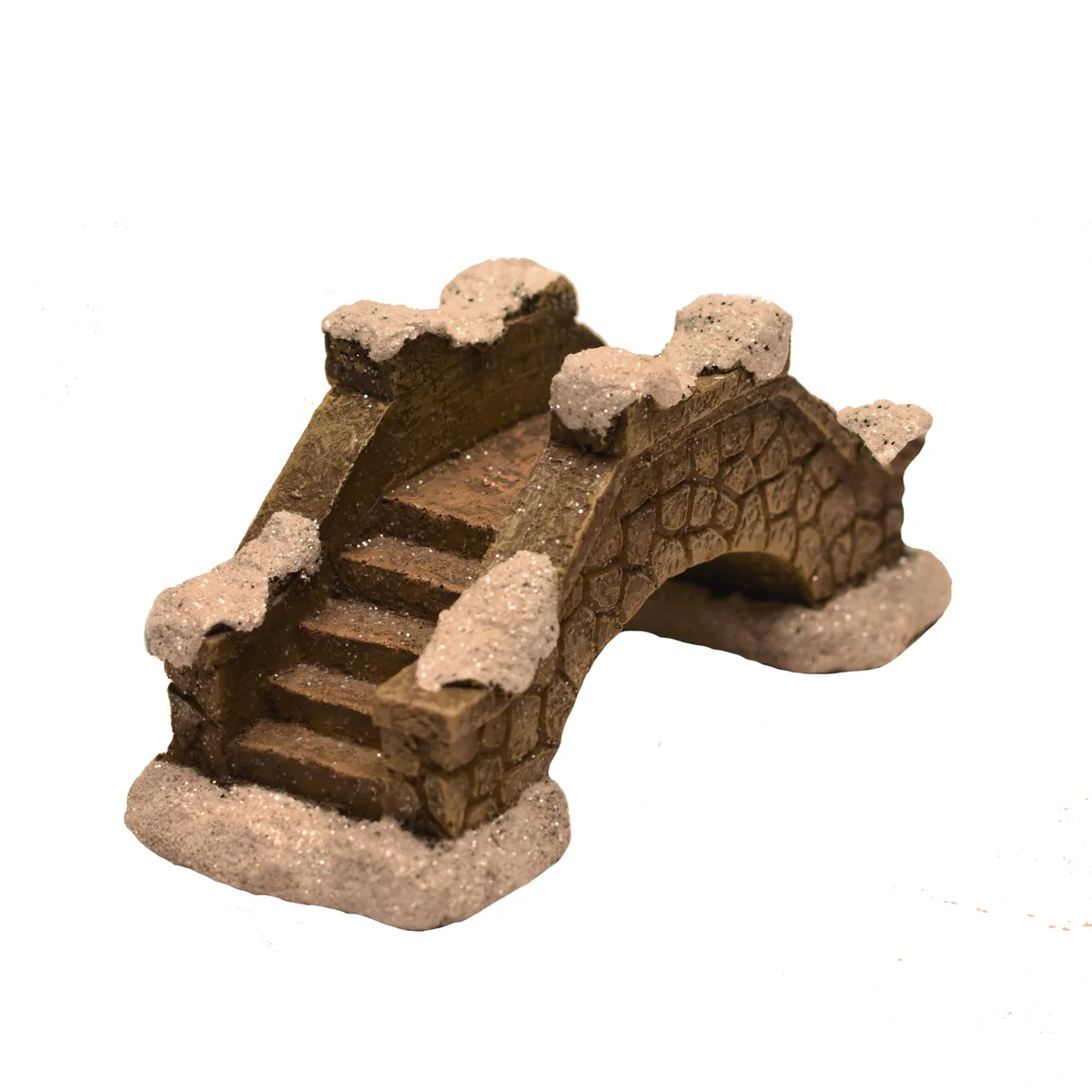 Mini Snow Covered Arch Bridge Outdoor Fairy Garden Dollhouse Landscape Decor - Image 2