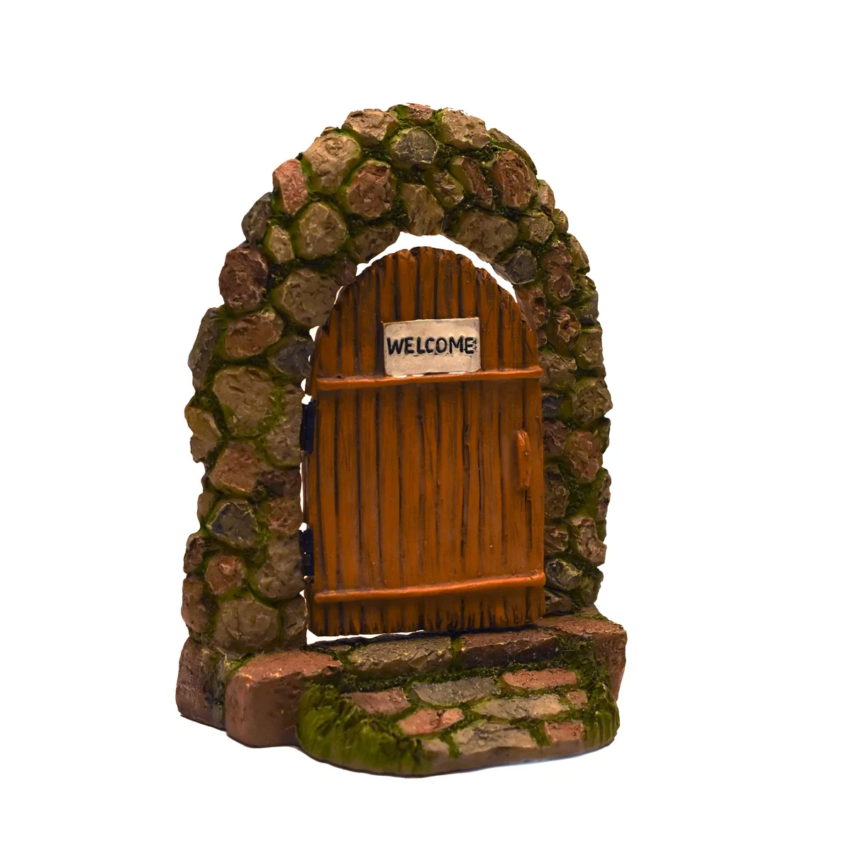 Mini Stone Doorway Fairy Garden Welcome Door Miniature Dollhouse Decor Accessory