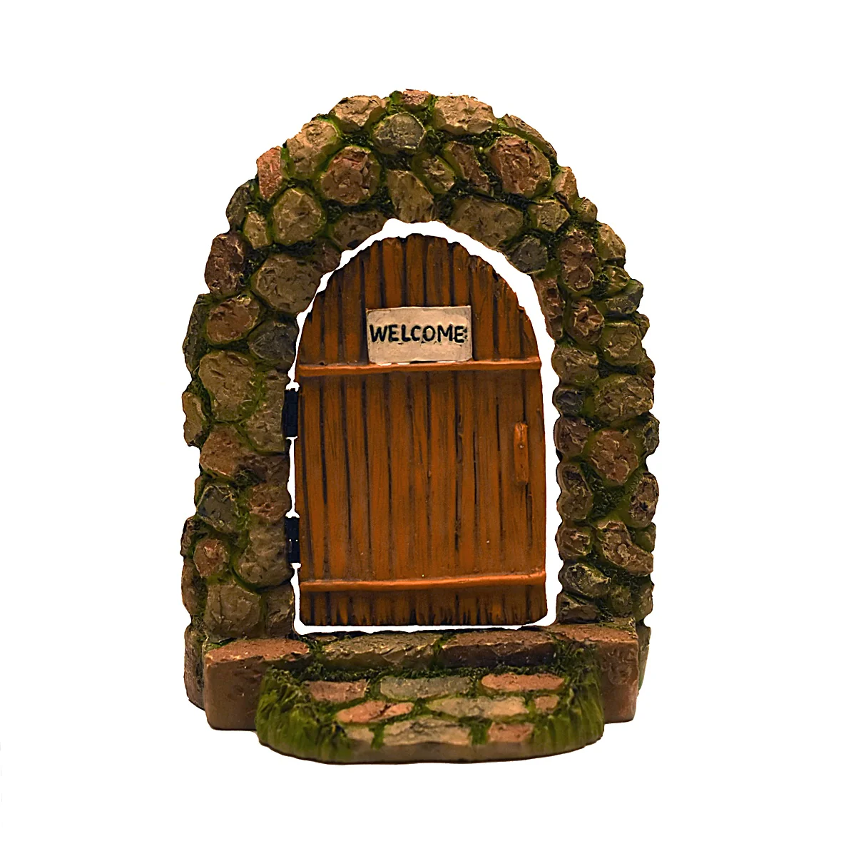 Mini Stone Doorway Fairy Garden Welcome Door Miniature Dollhouse Decor Accessory - Image 3