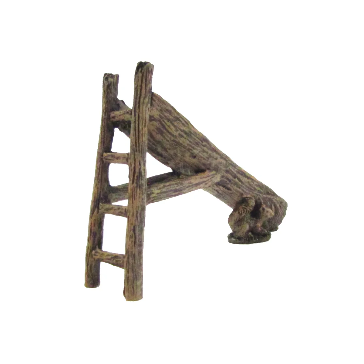 Mini Wood Log Playground Slide Fairy Garden Landscape Decor Dollhouse Accessory - Image 2