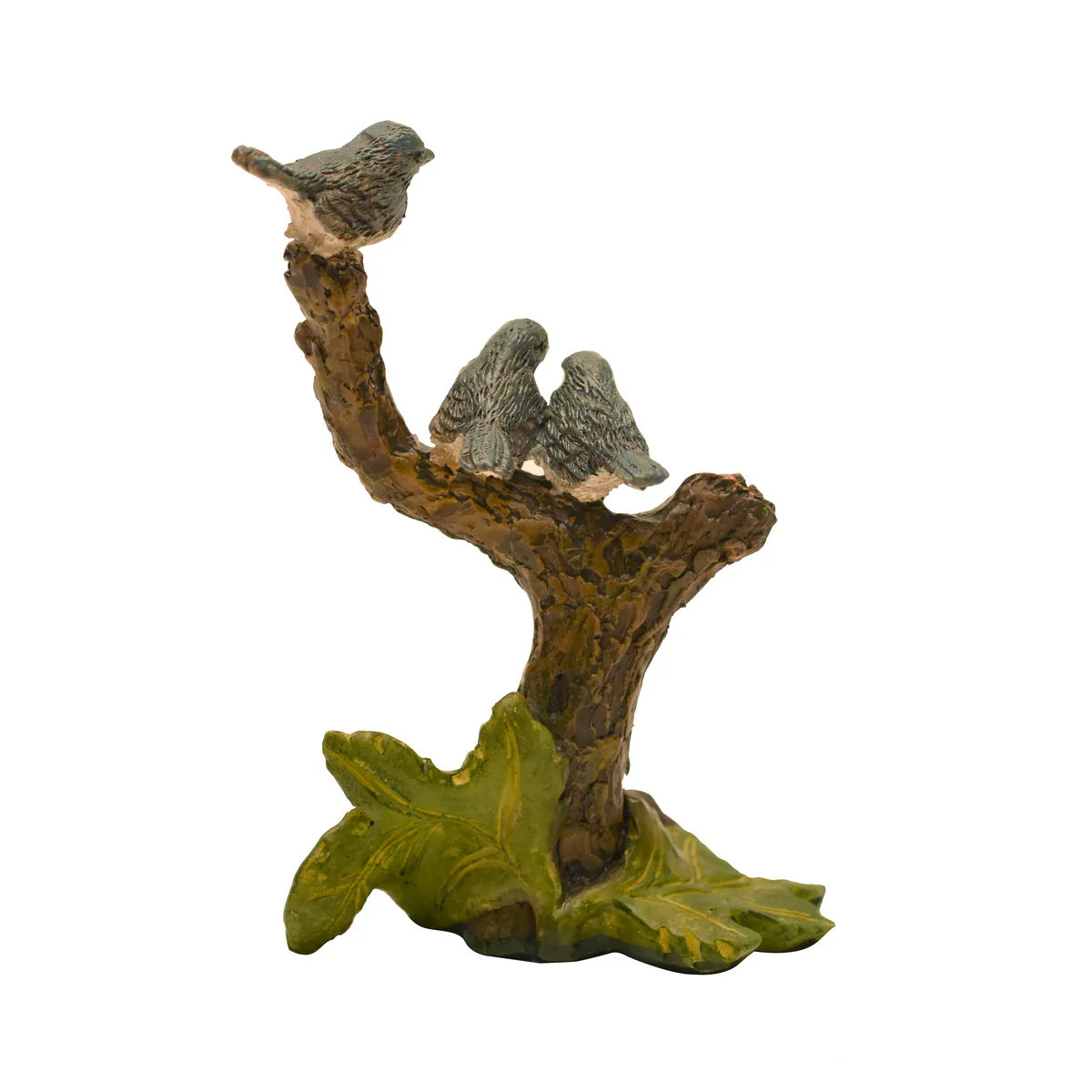 Miniature Fairy Garden 3 Bluebirds Tree Limb Dollhouse Landscape Decor Accessory - Image 3