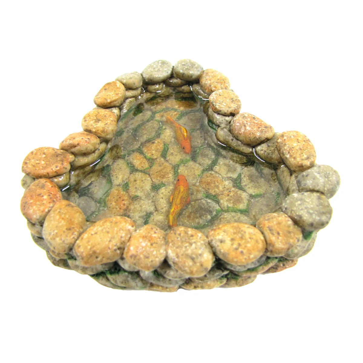 Miniature Fairy Garden Stone Koi Fish Pond Landscape Decor Dollhouse Accessory - Image 2
