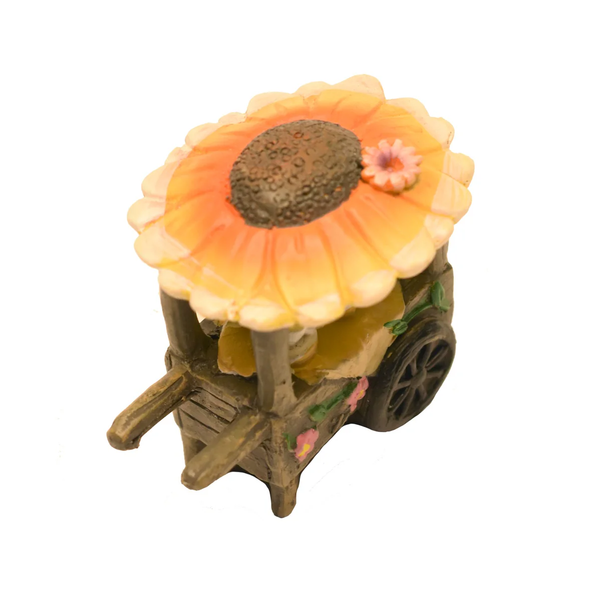 Miniature Fairy Garden Sunflower Coffee Mug Tea Pot Cart Outdoor Landscape Decor - Image 3