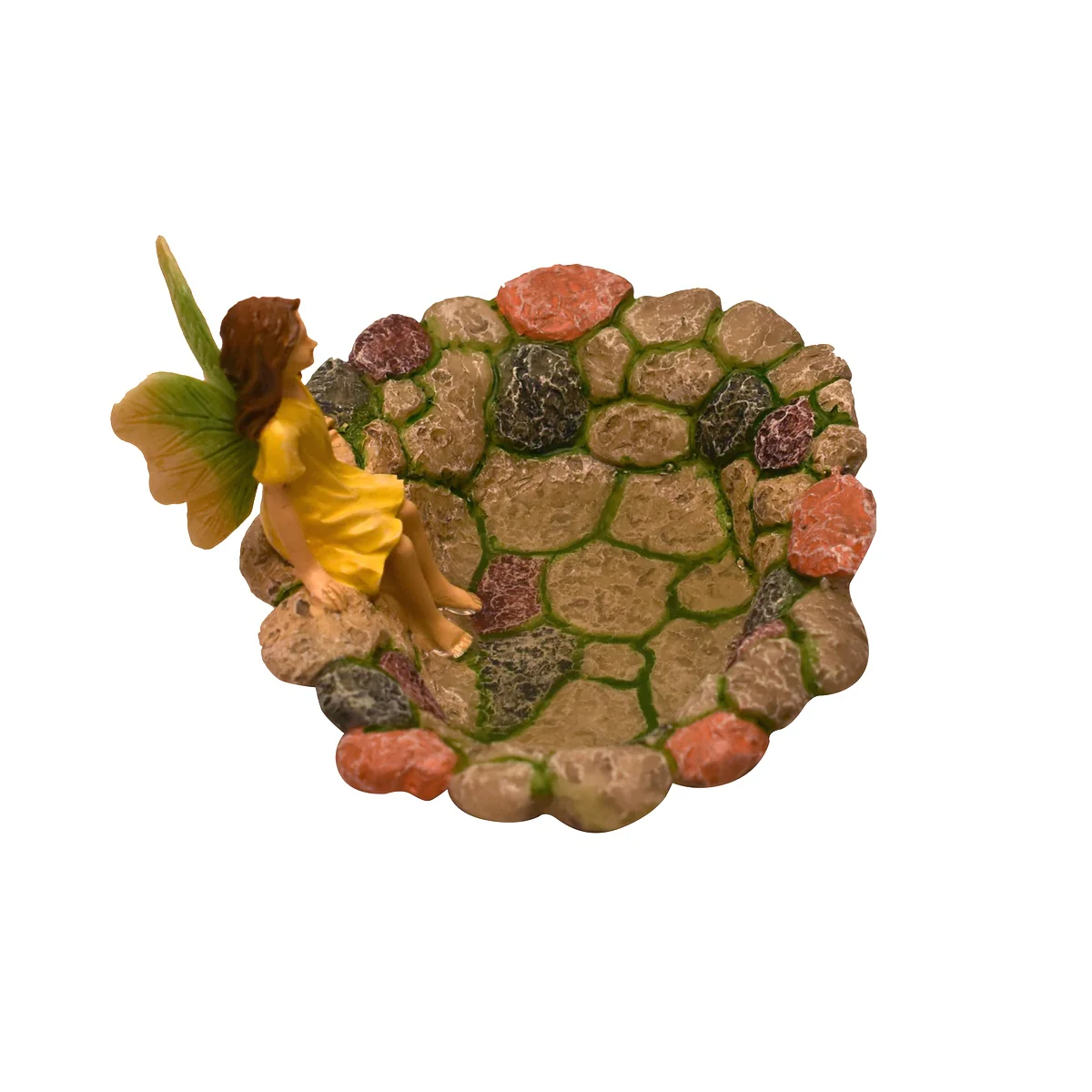 Miniature Fairy Girl Stone Pond Garden Ornament Mini Dollhouse Decor Accessory - Image 2