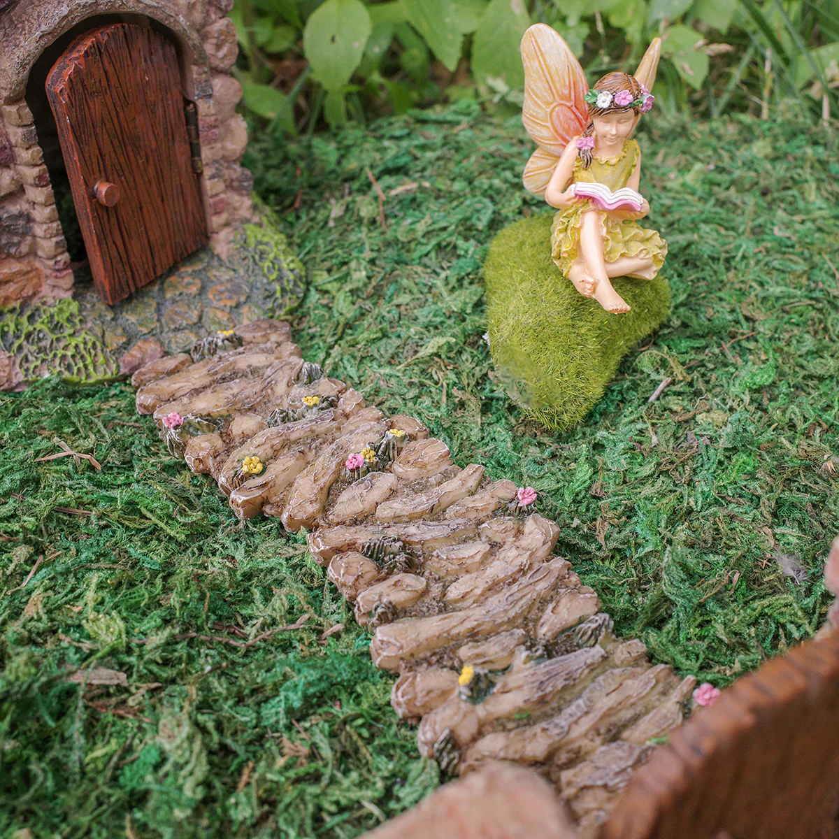Miniature Flower Stone Path Fairy Garden Accessory Mini Dollhouse Decor Ornament - Image 5
