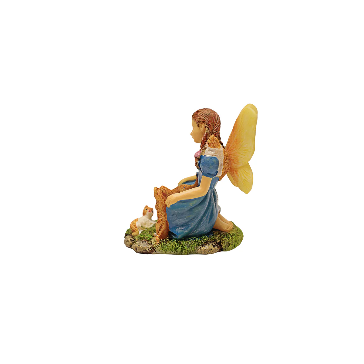 Miniature Girl Mini Kittens Figurine Cat Fairy Garden Dollhouse Accessory Decor - Image 2