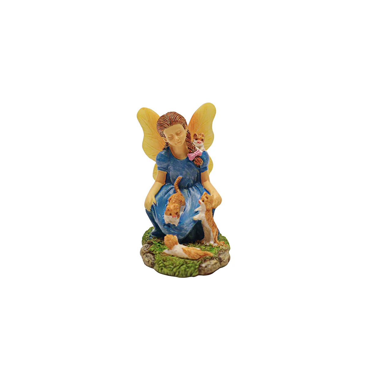 Miniature Girl Mini Kittens Figurine Cat Fairy Garden Dollhouse Accessory Decor - Image 3