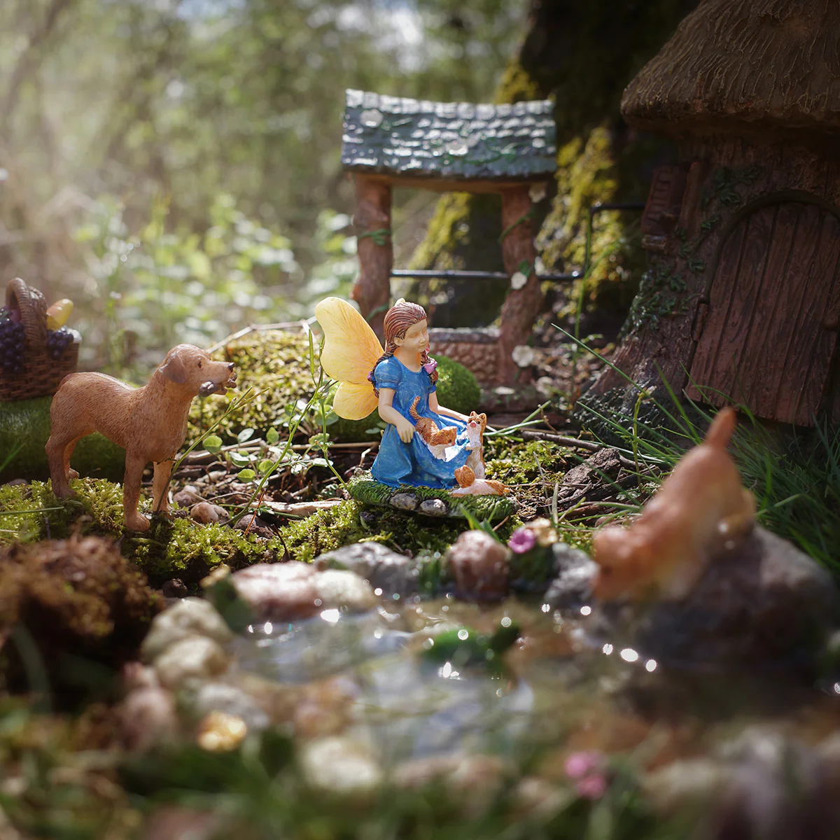 Miniature Girl Mini Kittens Figurine Cat Fairy Garden Dollhouse Accessory Decor - Image 4