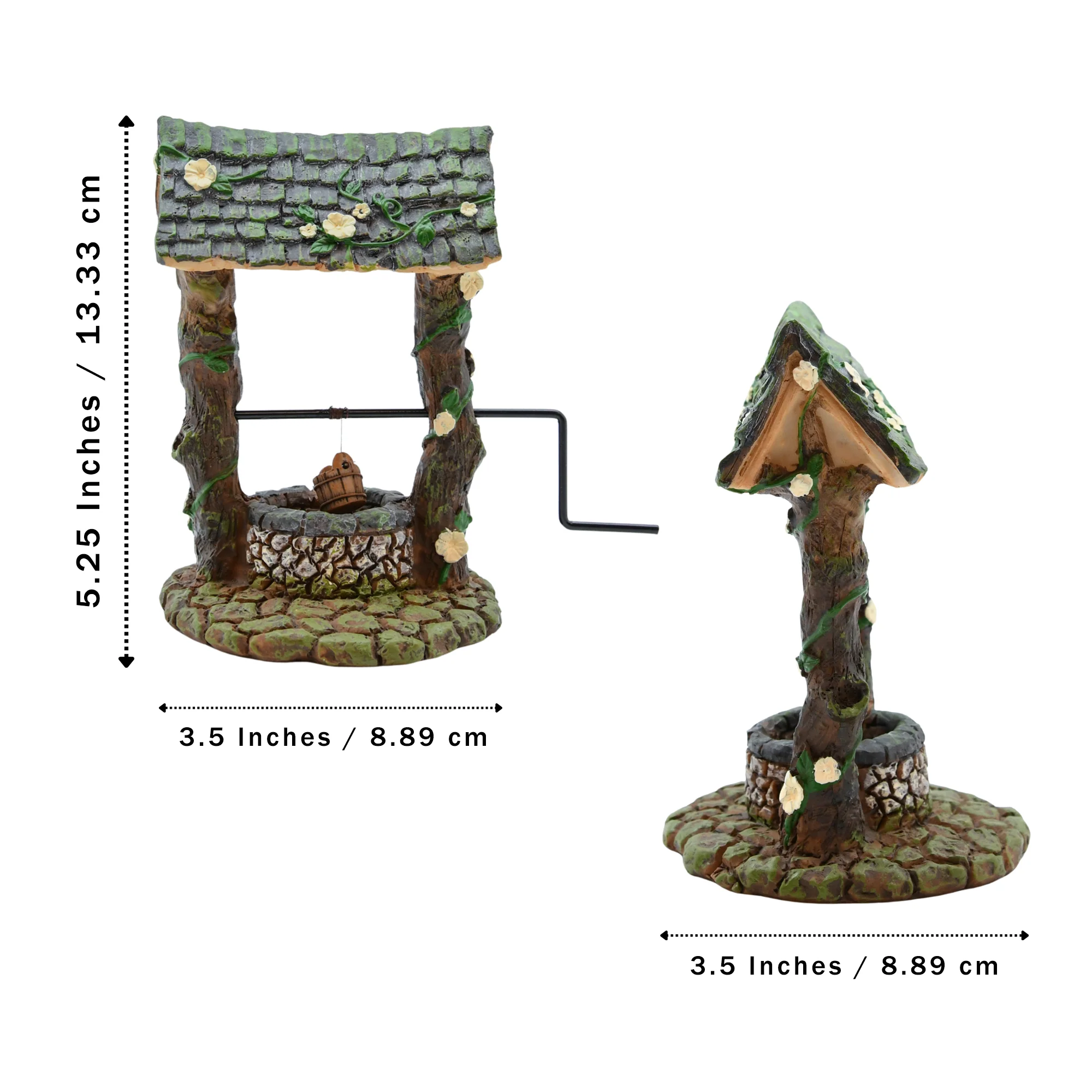 Mini Wishing Water Well Fairy Garden Ornament Dollhouse Figurines House Decor - Image 2
