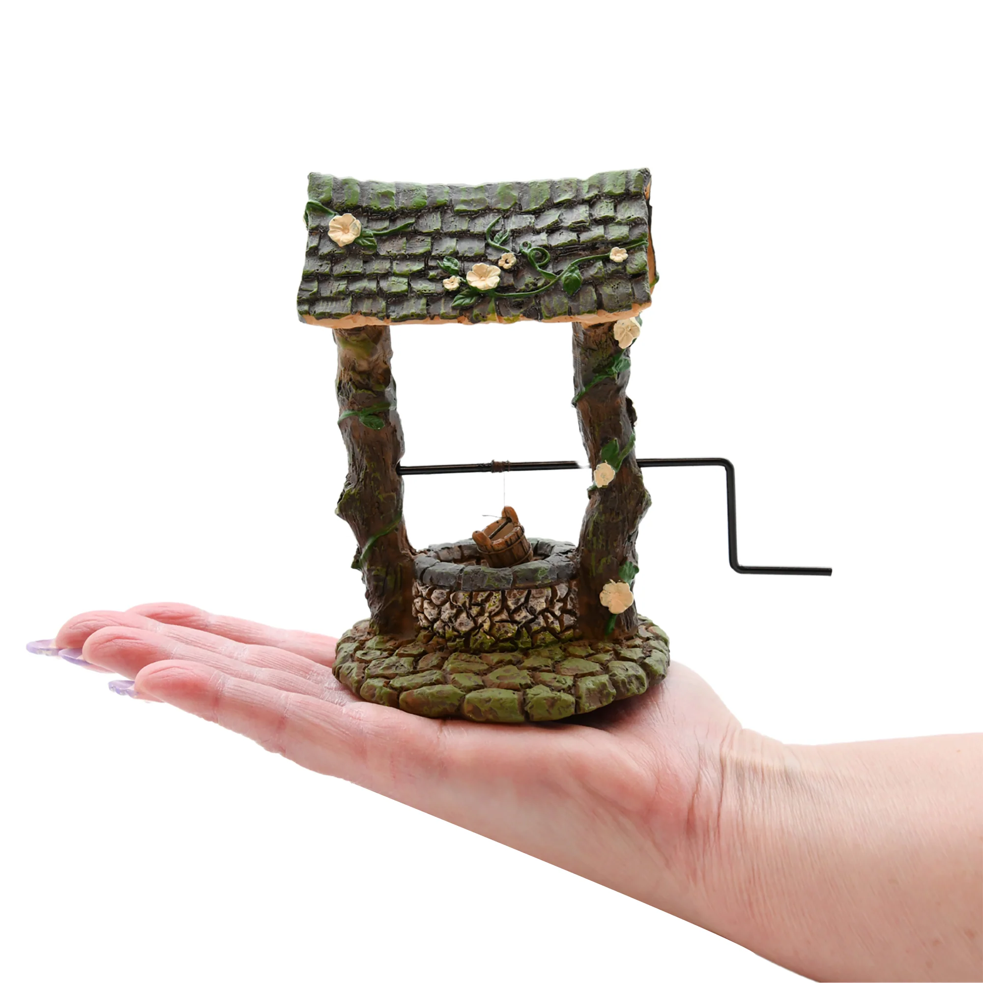 Mini Wishing Water Well Fairy Garden Ornament Dollhouse Figurines House Decor - Image 5