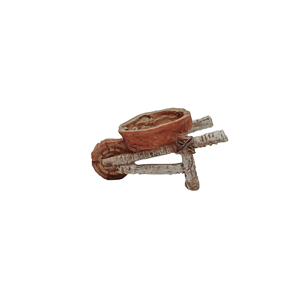 Miniature Outdoor Garden Walnut Birch Tree Wheelbarrow Mini Dollhouse Yard Decor - Image 2
