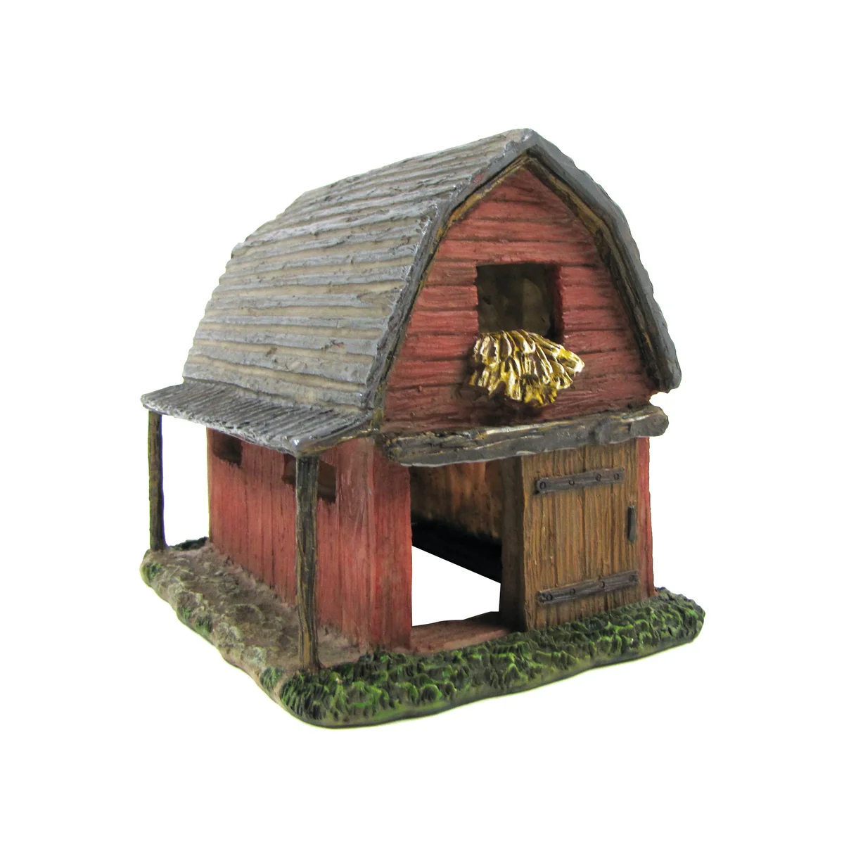 Miniature Red Barn Fairy Garden Accessory Dollhouse Decor Outdoor Gnome Ornament - Image 2
