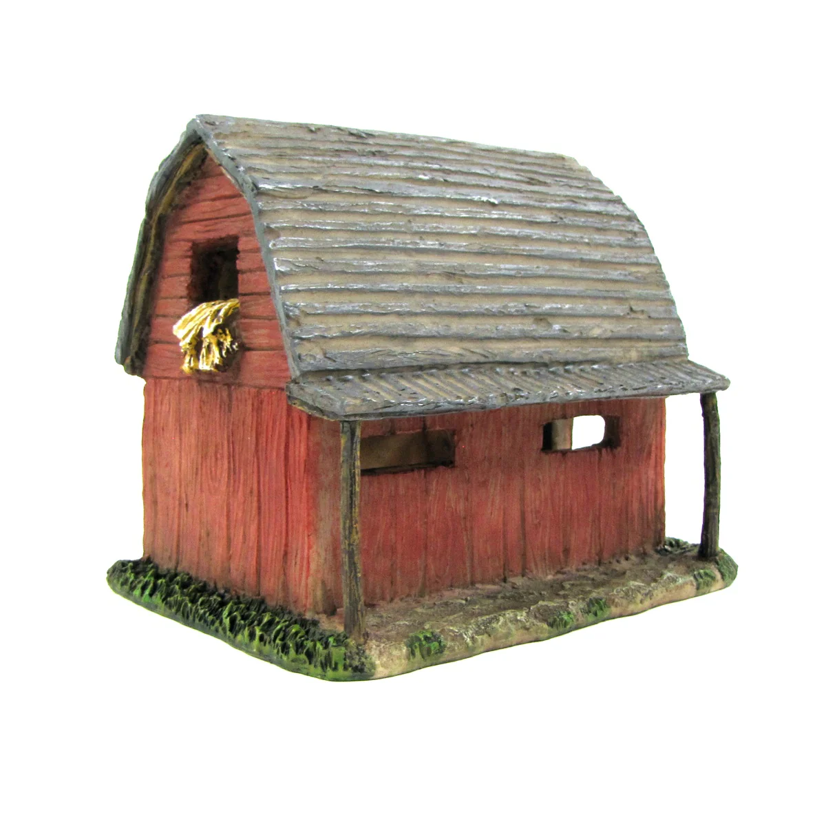 Miniature Red Barn Fairy Garden Accessory Dollhouse Decor Outdoor Gnome Ornament - Image 3