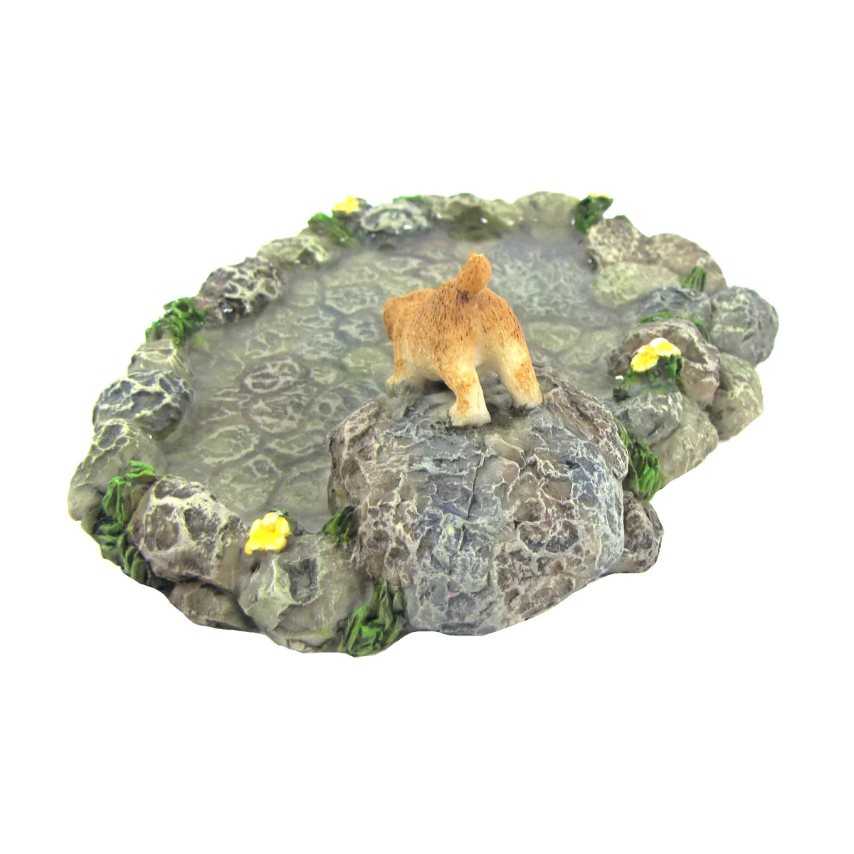 Miniature Stone Pond Turtle Dog Fairy Garden Ornament Dollhouse Decor Accessory - Image 3