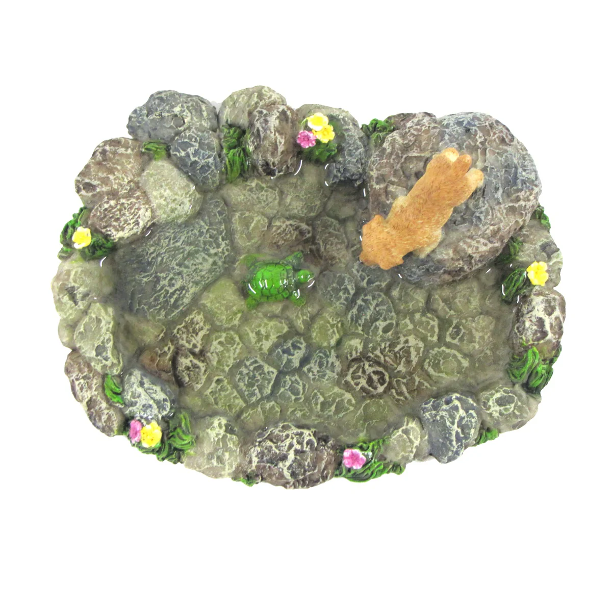 Miniature Stone Pond Turtle Dog Fairy Garden Ornament Dollhouse Decor Accessory - Image 4