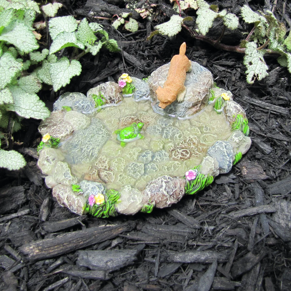 Miniature Stone Pond Turtle Dog Fairy Garden Ornament Dollhouse Decor Accessory - Image 5