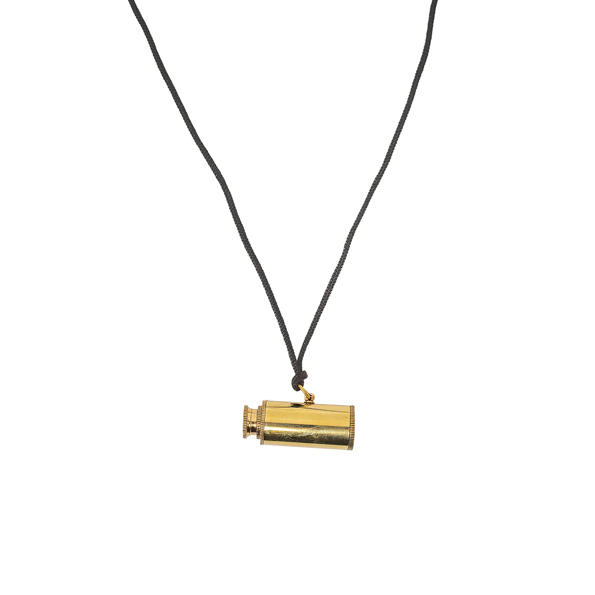 Miniature Vintage Brass Replica Spyglass Necklace Telescope Pendant Jewelry Gift - Image 2