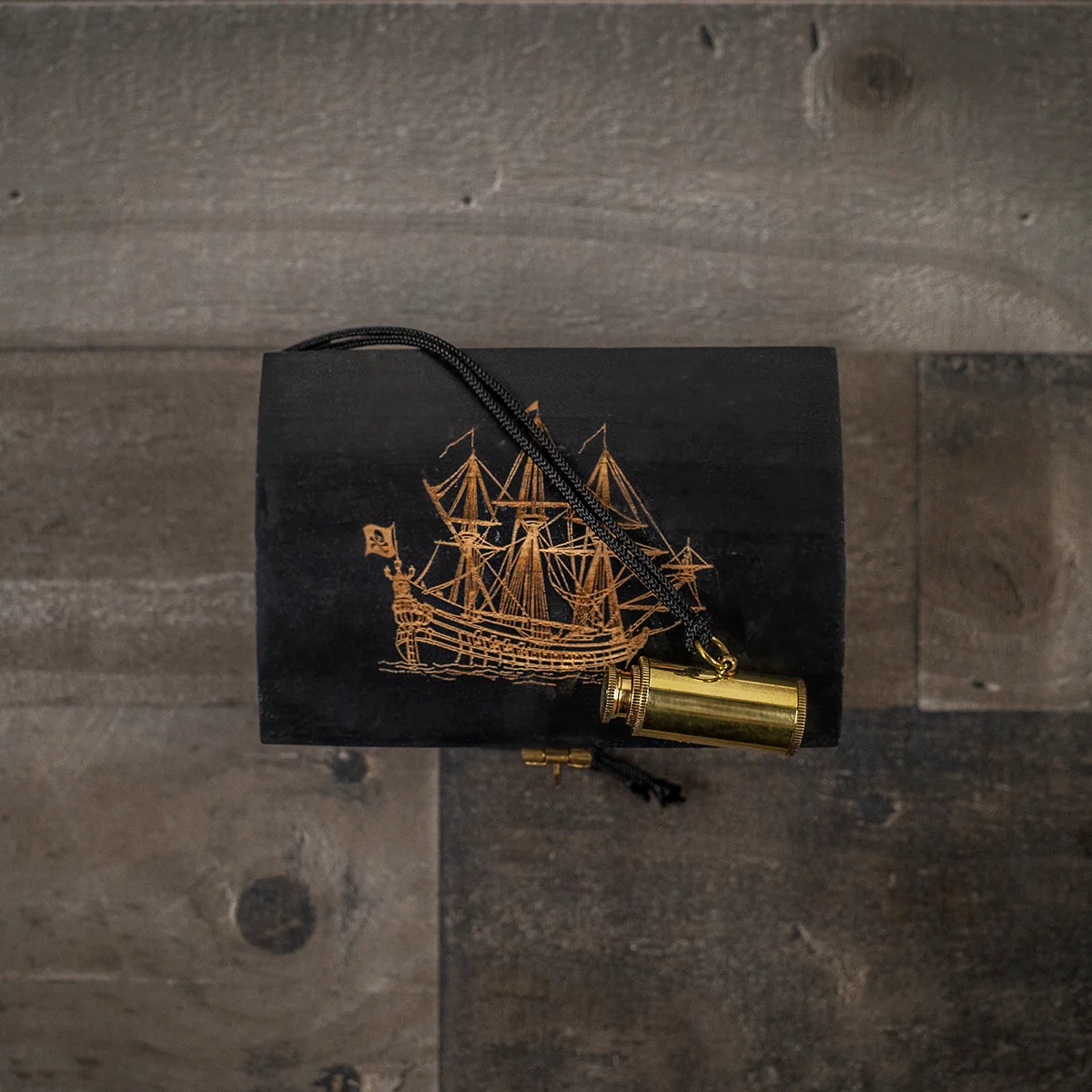 Miniature Vintage Brass Replica Spyglass Necklace Telescope Pendant Jewelry Gift - Image 3