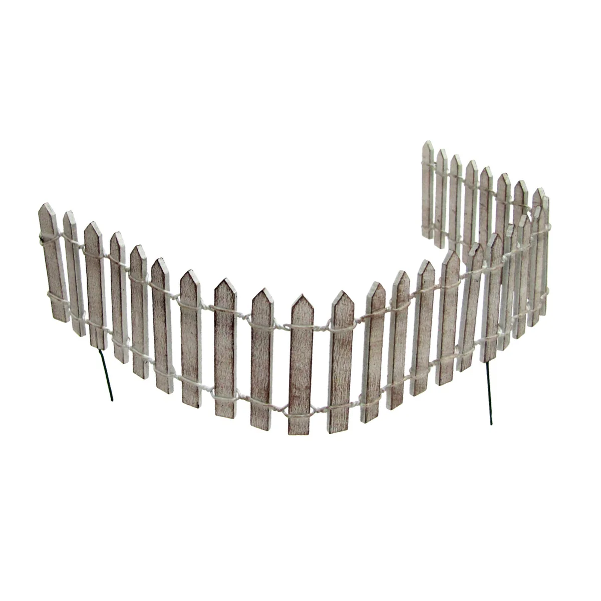 Miniature White Wood Picket Fence Fairy Garden Supply Dollhouse Decor Accessory