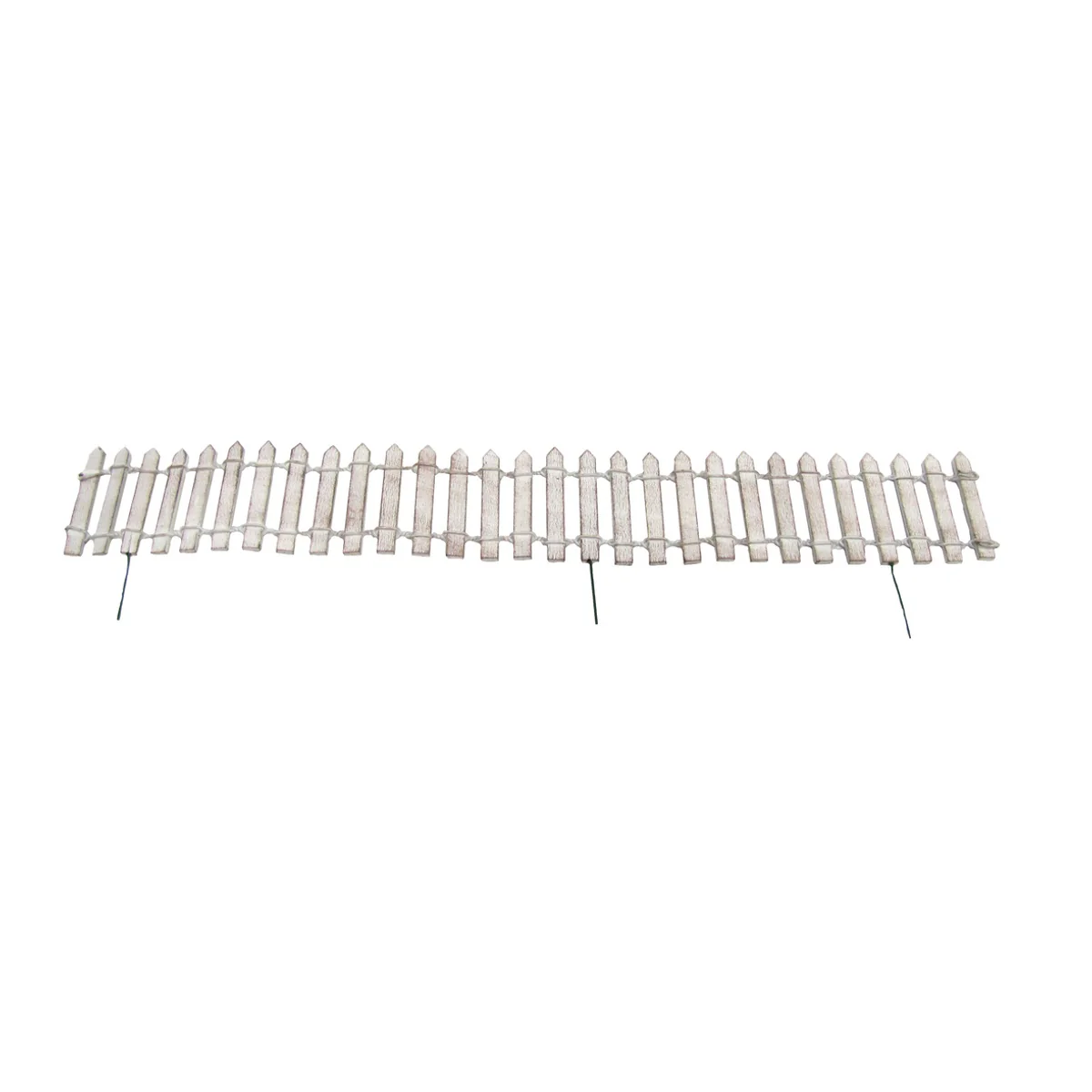 Miniature White Wood Picket Fence Fairy Garden Supply Dollhouse Decor Accessory - Image 2