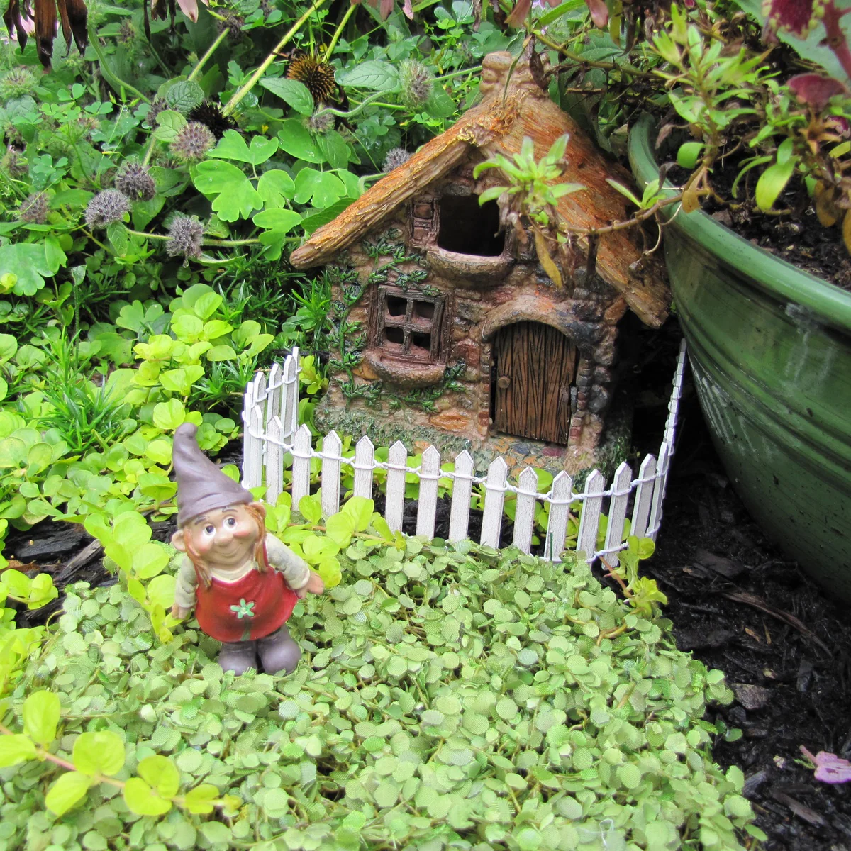 Miniature White Wood Picket Fence Fairy Garden Supply Dollhouse Decor Accessory - Image 3