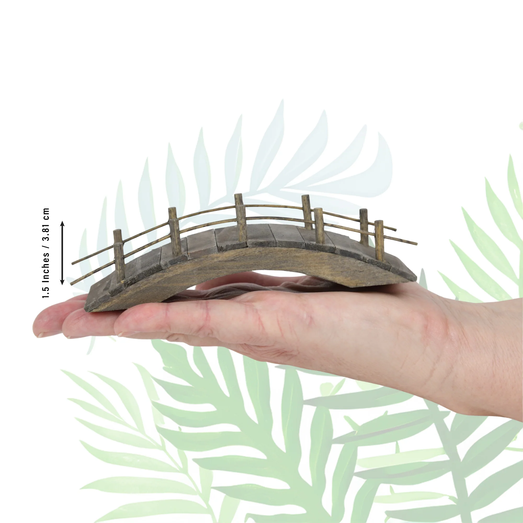 Miniature Wooden Fairy Garden Bridge Dollhouse Accessories Yard Outdoor Decor - Image 3