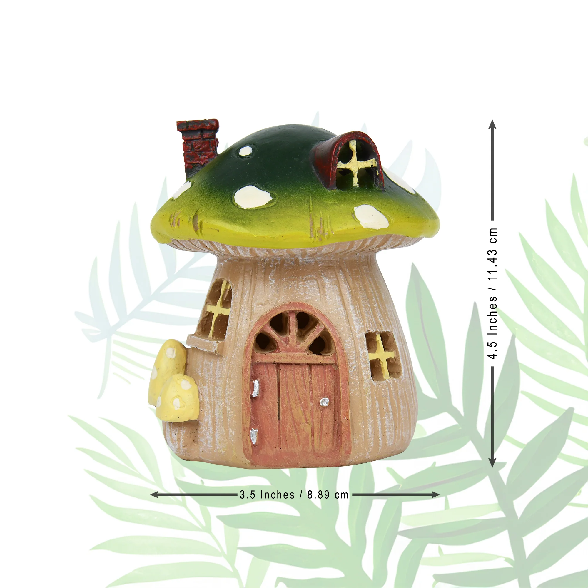 Mushroom House Miniature Fairy Garden Mini Yard Decor w/LED Light Mushroom Gifts - Image 2