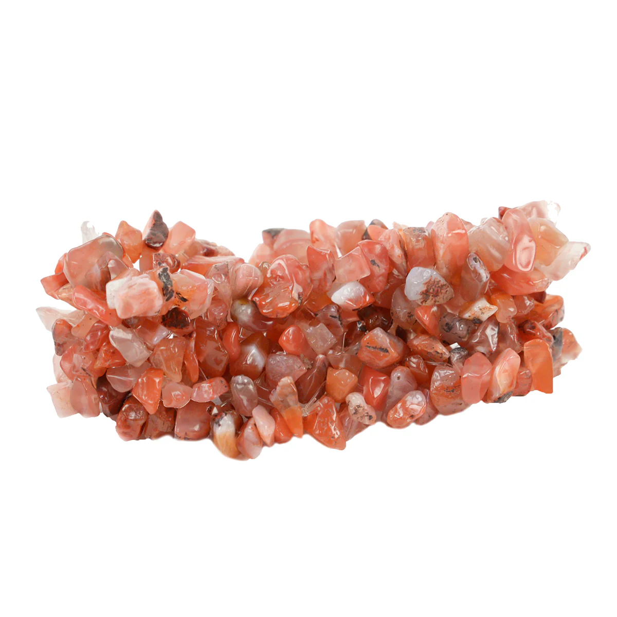 Natural Carnelian Gemstone Beaded Fashion Bracelet Coral Red Heal Stone Jewelry