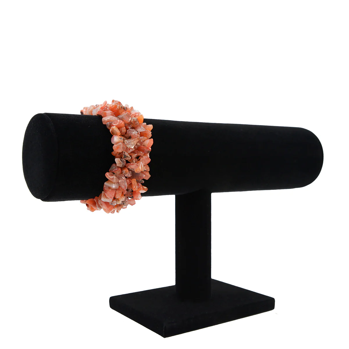 Natural Carnelian Gemstone Beaded Fashion Bracelet Coral Red Heal Stone Jewelry - Image 2