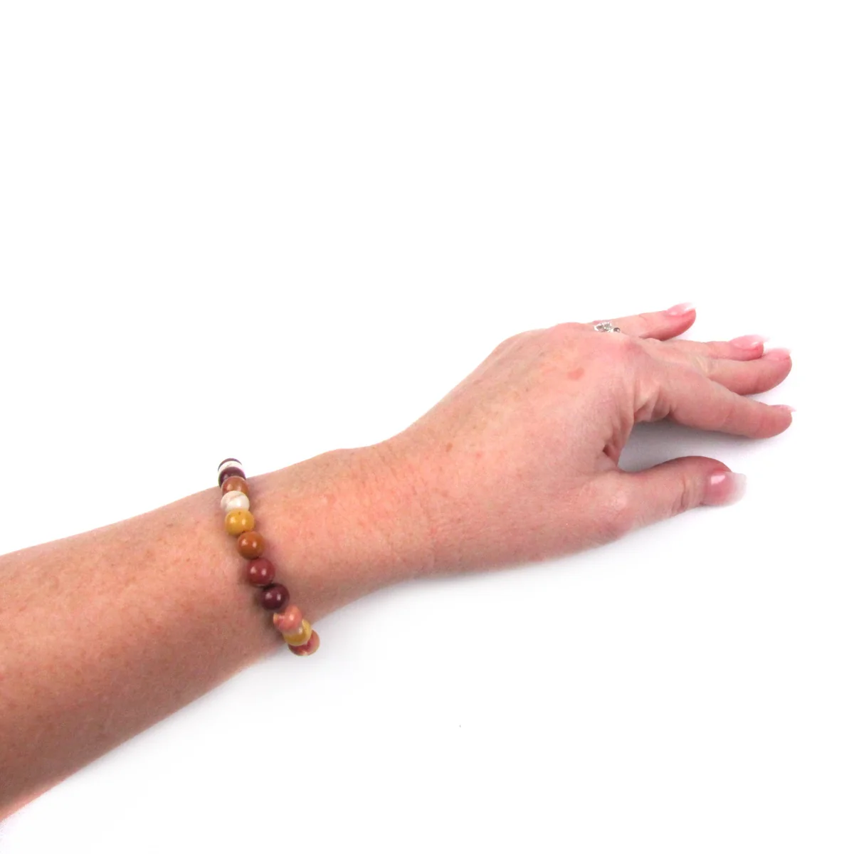 Natural Mookaite Gemstone Bead Chakra Bracelet Jasper Heal Reiki Stone Jewelry - Image 2