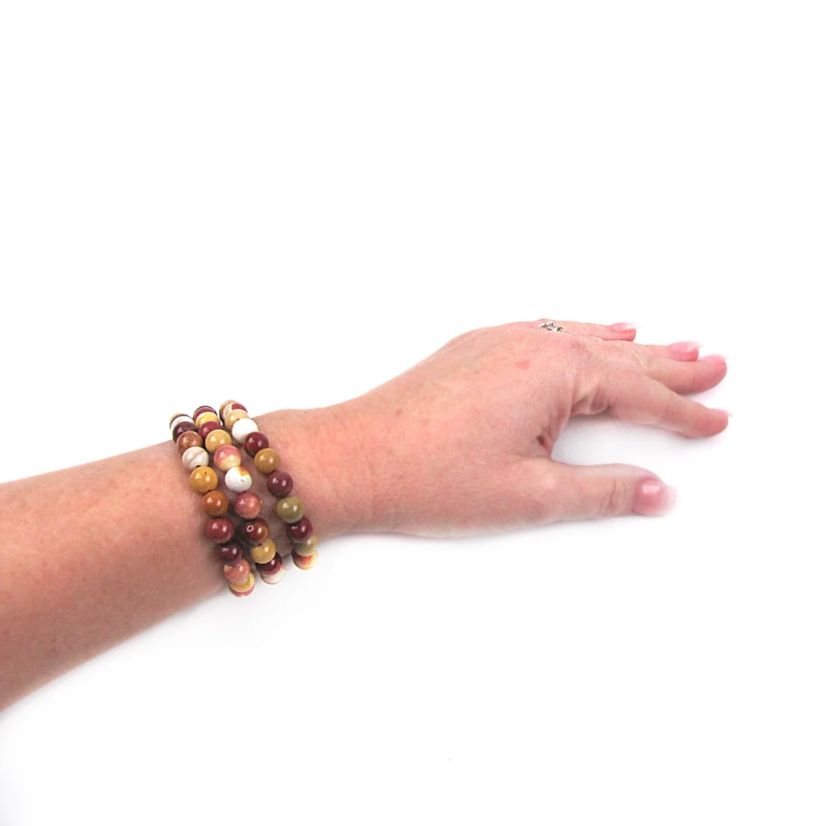 Natural Mookaite Gemstone Bead Chakra Bracelet Jasper Heal Reiki Stone Jewelry - Image 5