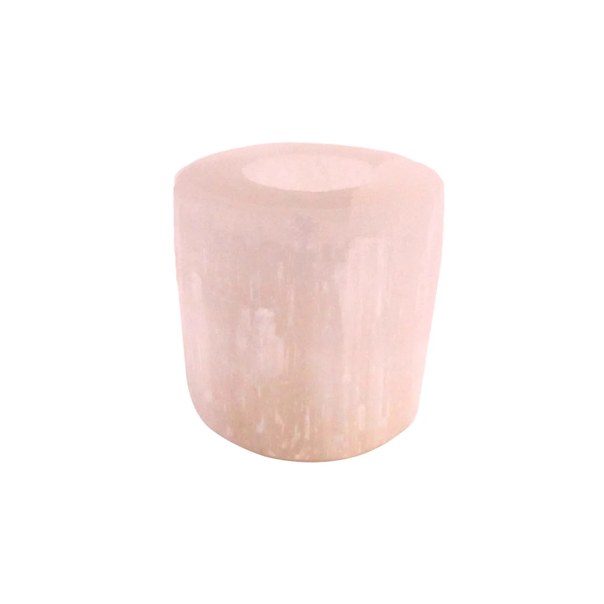 Natural Selenite Reiki Stone Candle Holder Chakra Heal Negative Energy Crystal - Image 2
