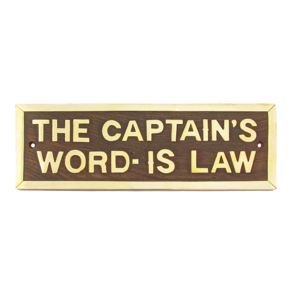 Nautical Plaque Captains Word Is Law Sign