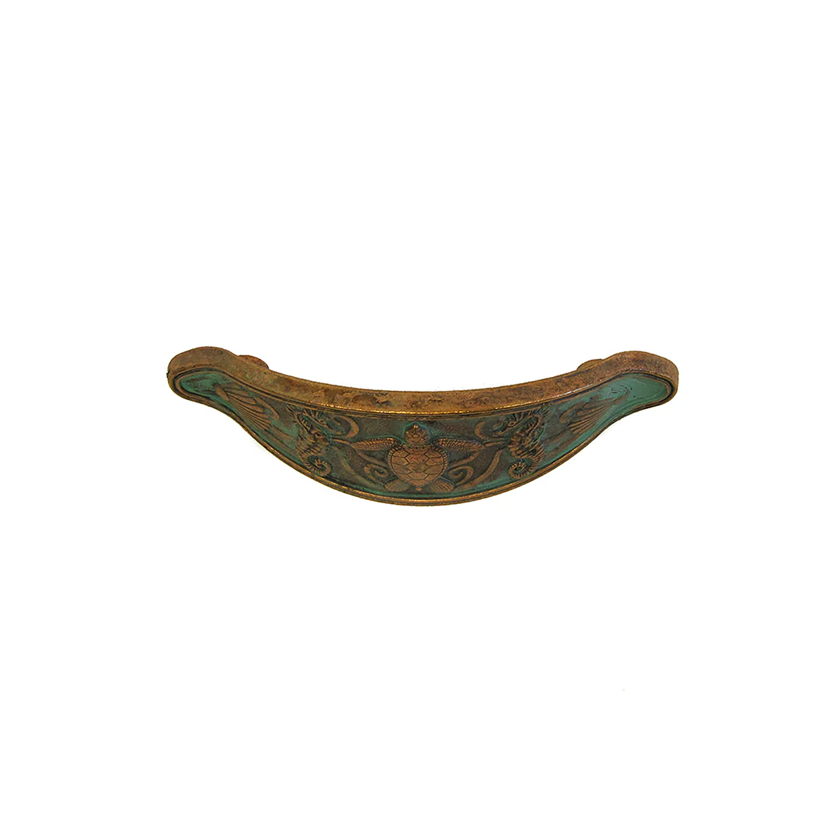 Nautical Verdigris Metal Handle Hardware Dresser Cabinet Drawer Pull Ocean Decor - Image 2