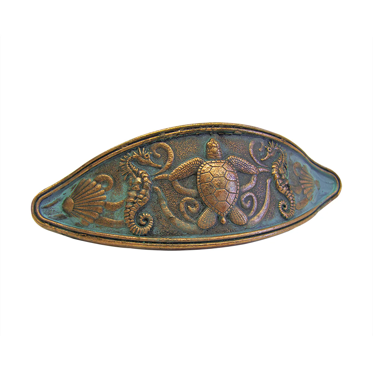 Nautical Verdigris Metal Handle Hardware Dresser Cabinet Drawer Pull Ocean Decor - Image 4