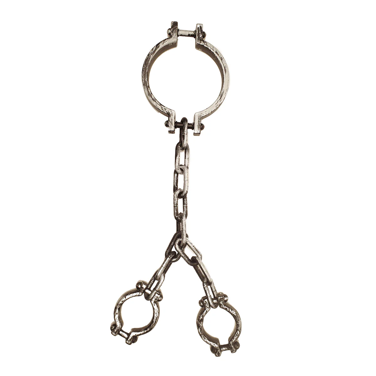 Neck Wrist Shackle Prison Chains Handcuff Restraints Halloween Costume Accessory