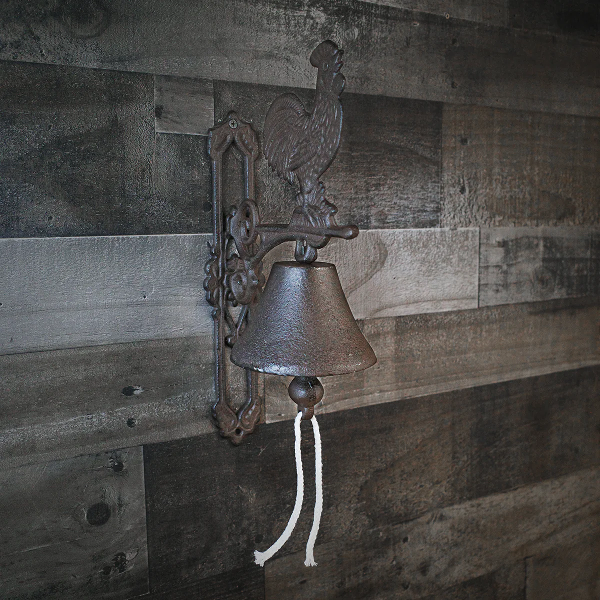 New Metal Wall Mount Rooster Welcome Bell Rustic Country Farmhouse Kitchen Decor - Image 3