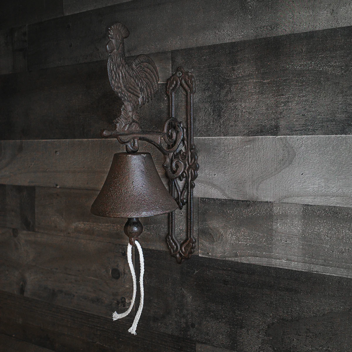 New Metal Wall Mount Rooster Welcome Bell Rustic Country Farmhouse Kitchen Decor - Image 5