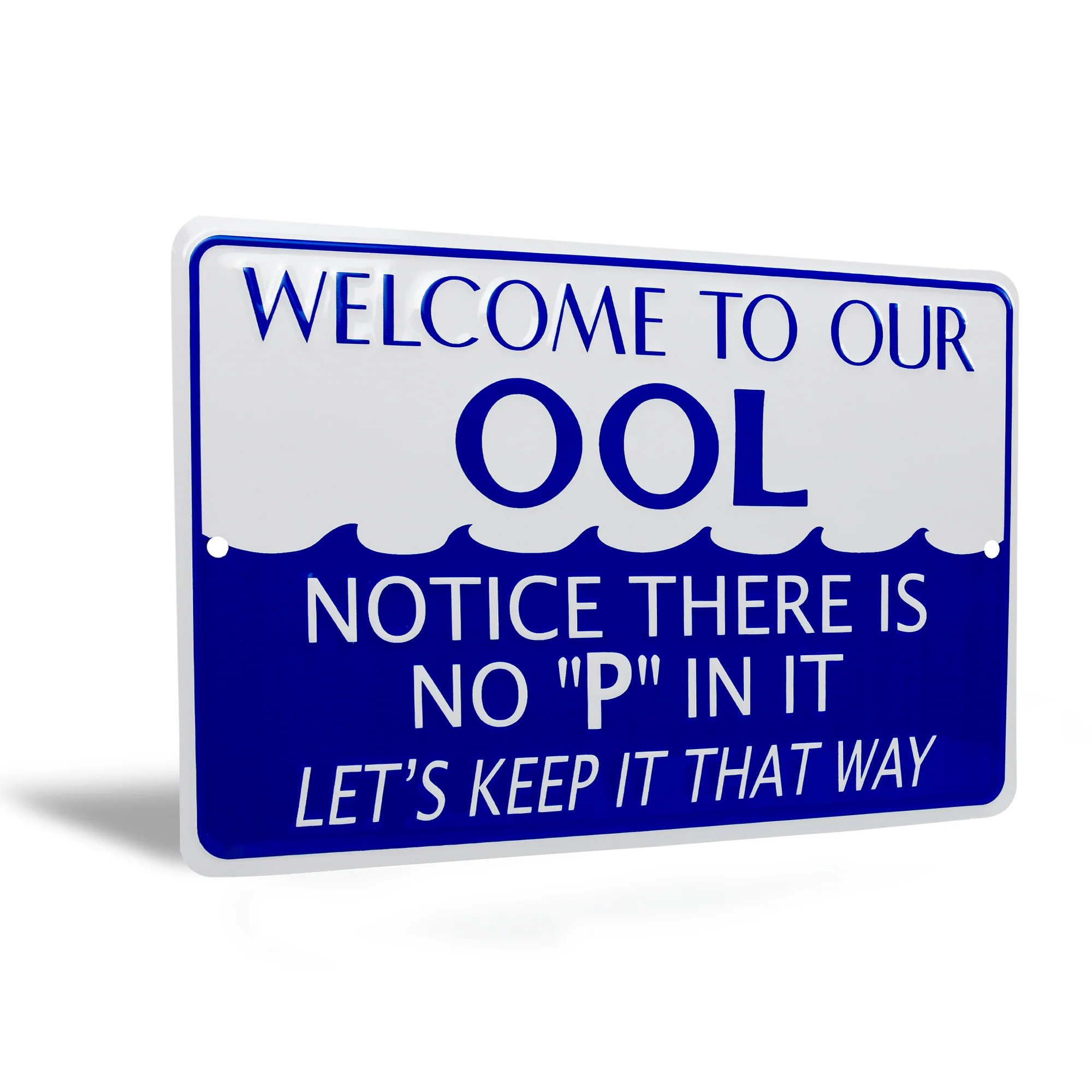 Outdoor Metal Welcome to Our OOL Sign Funny Pool Rules Signs Pool Party Decor