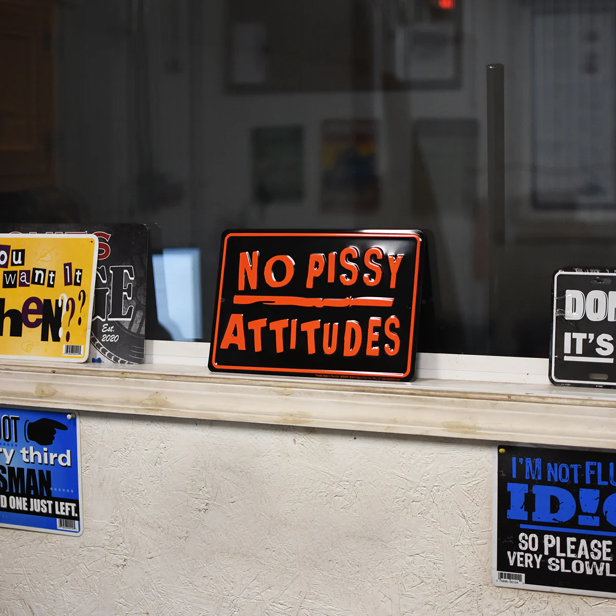 No Pissy Attitudes Sign Metal Home Bar Pub Man Cave Garage Office Wall Art Decor - Image 5