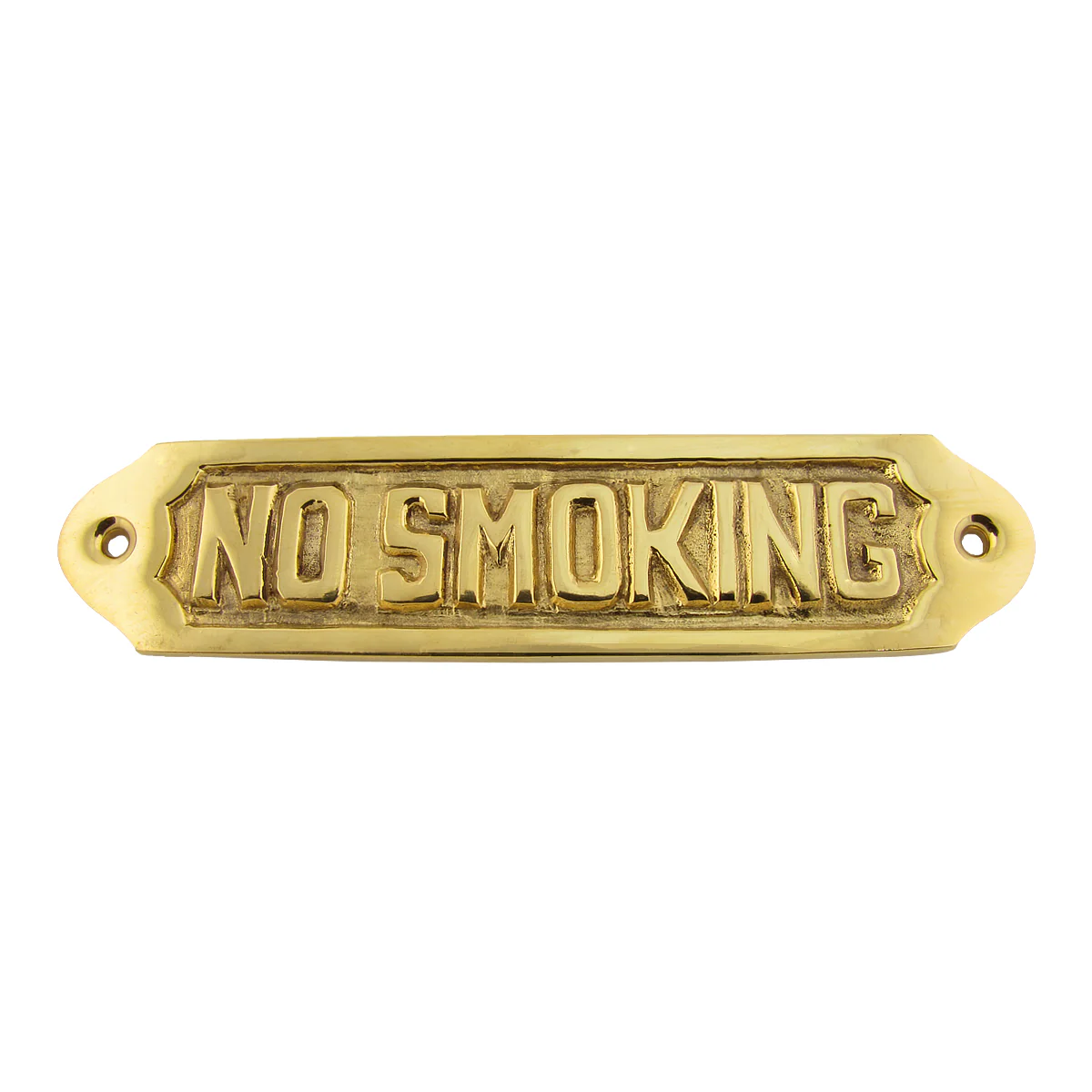 NO SMOKING Nautical Brass Ships Door Sign Maritime Plaque Home Wall Decor