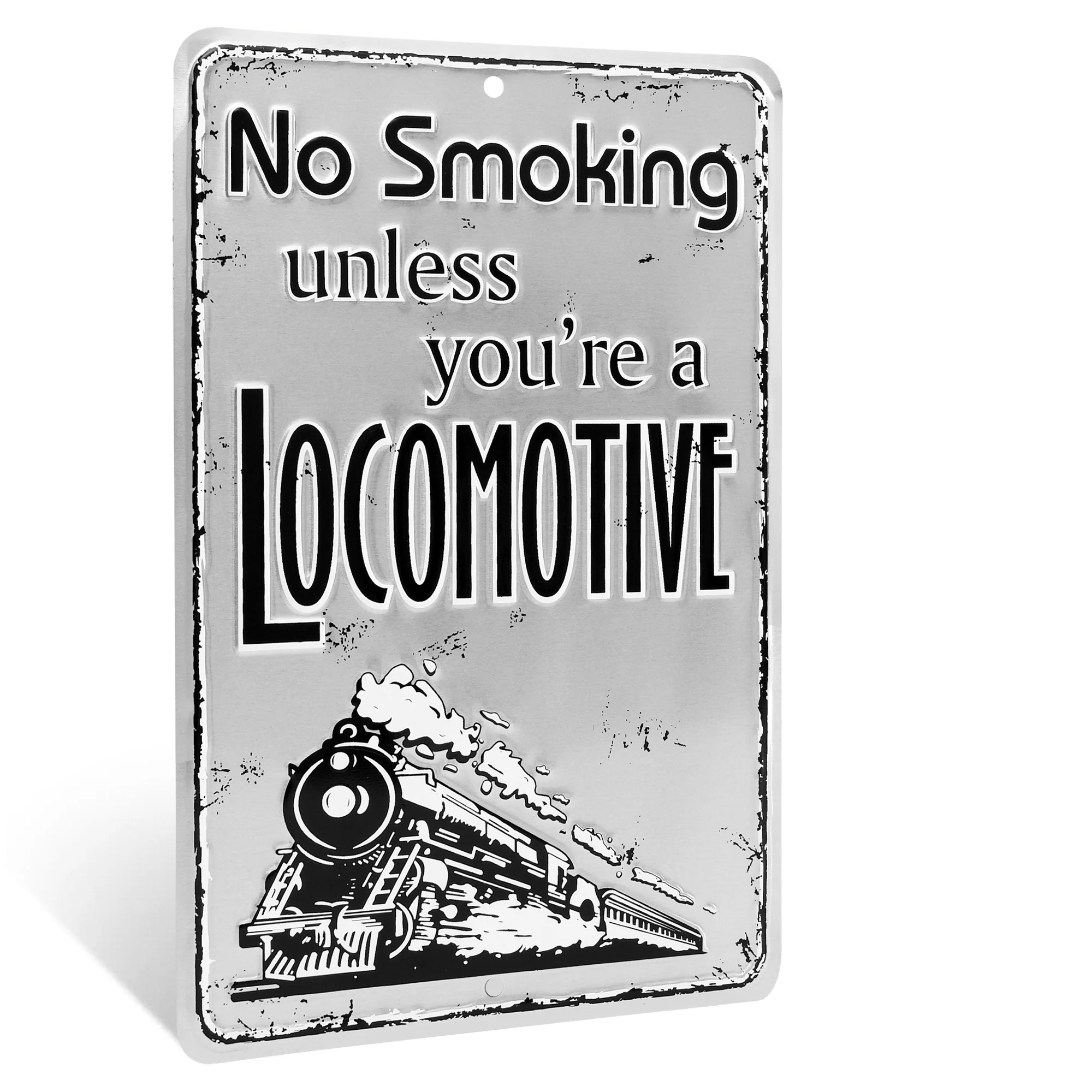 Metal Funny No Smoking Unless Your Locomotive Room Decor for Office Shop or Home