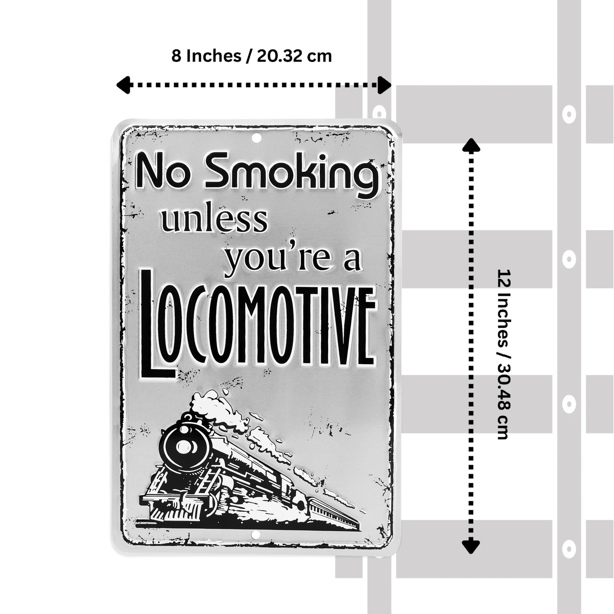 Metal Funny No Smoking Unless Your Locomotive Room Decor for Office Shop or Home - Image 8