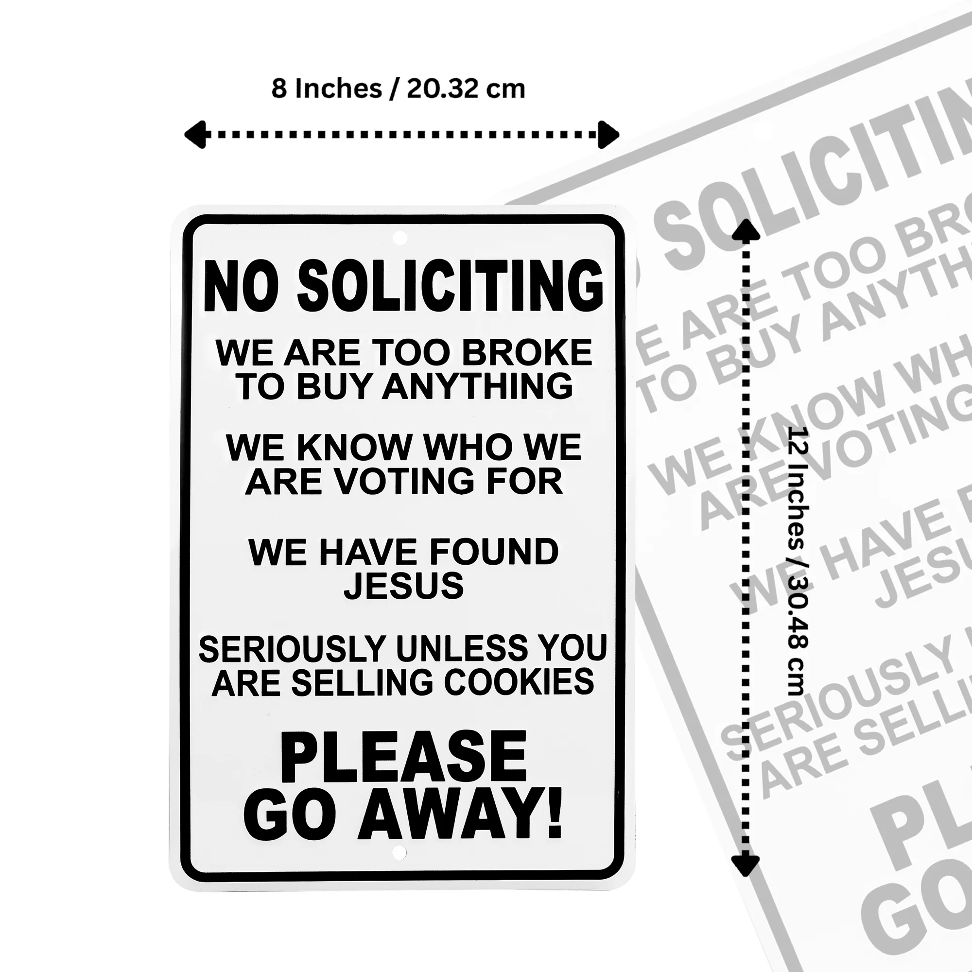 Metal Sign No Soliciting Unless Your Selling Cookies Front Door Porch Home Decor - Image 6