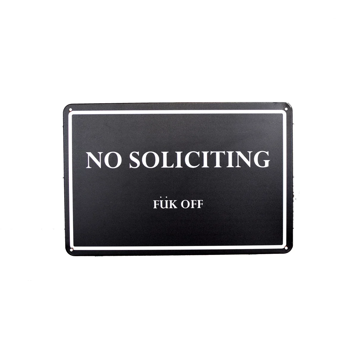 No Soliciting Fuk Off House Outdoor Patio Yard Sign Front Door Porch Home Decor