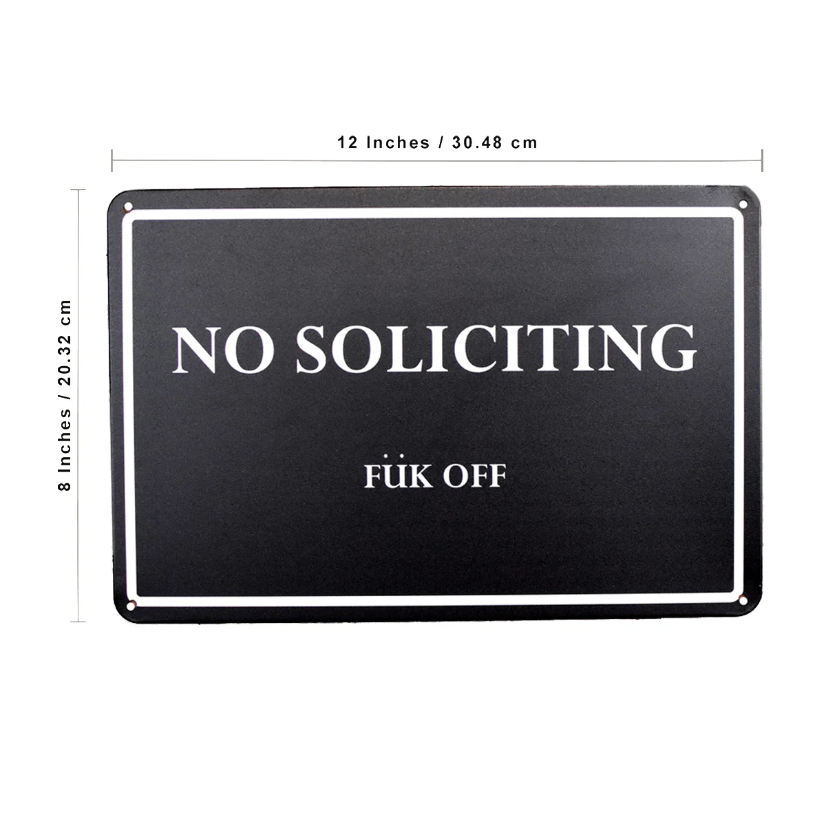 No Soliciting Fuk Off House Outdoor Patio Yard Sign Front Door Porch Home Decor - Image 3