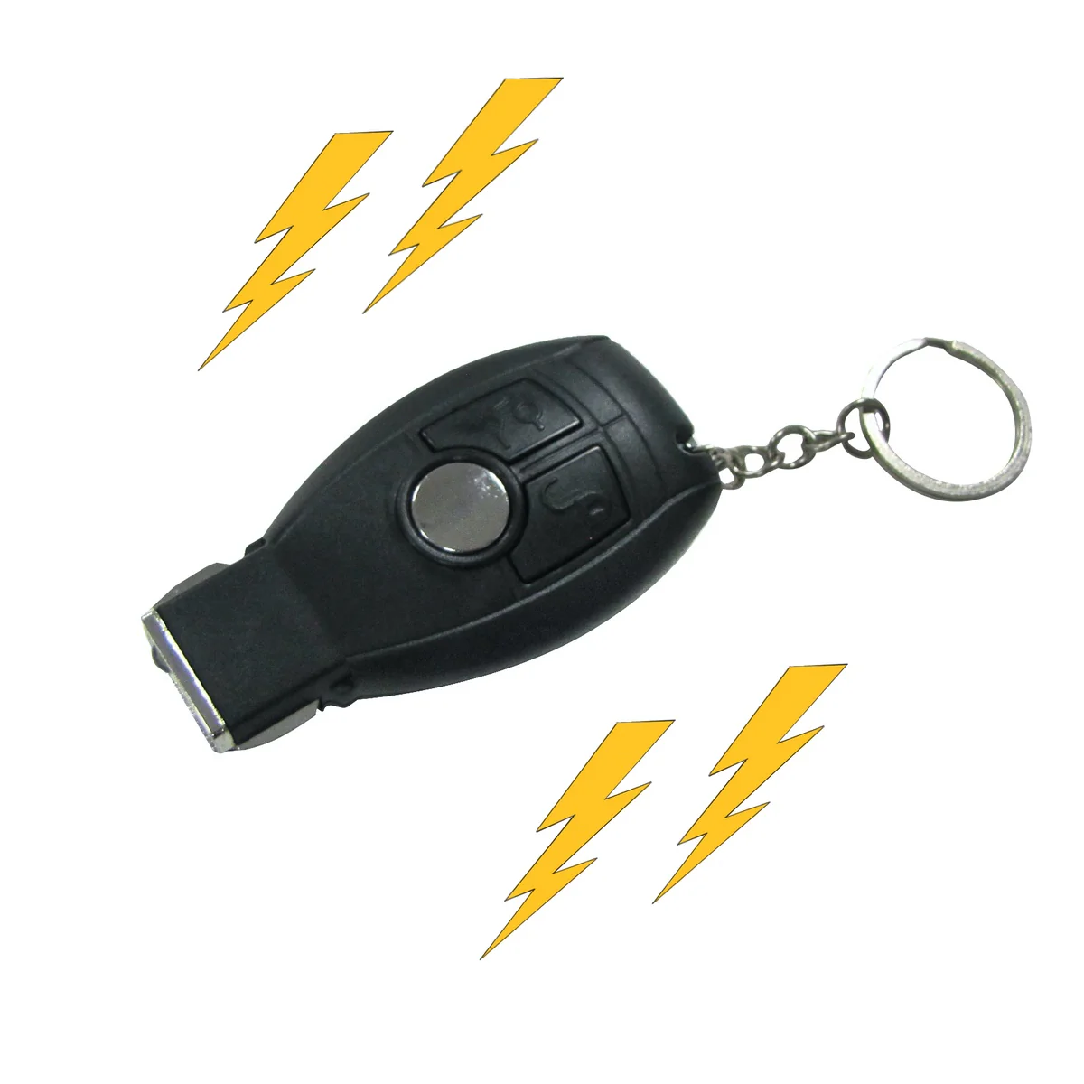 Novelty Car Keyring Shock Key Ring Fob Practical Joke Flashlight Gag Gift Prank - Image 2