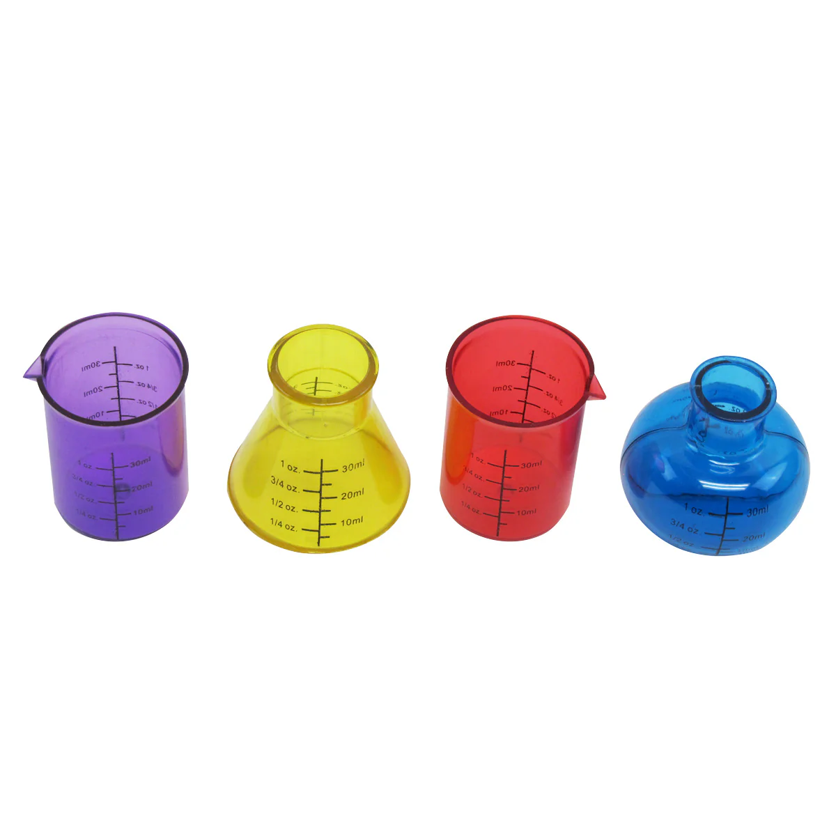 Novelty Chemistry Beaker Plastic Drink Shot Glass Set Science Flask Party Supply - Image 2