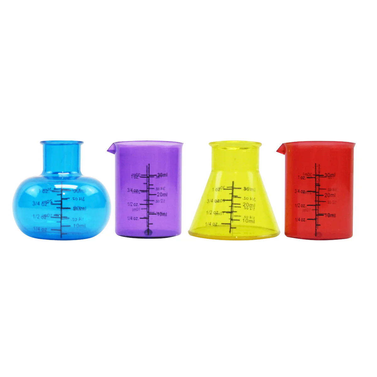 Novelty Chemistry Beaker Plastic Drink Shot Glass Set Science Flask Party Supply - Image 7